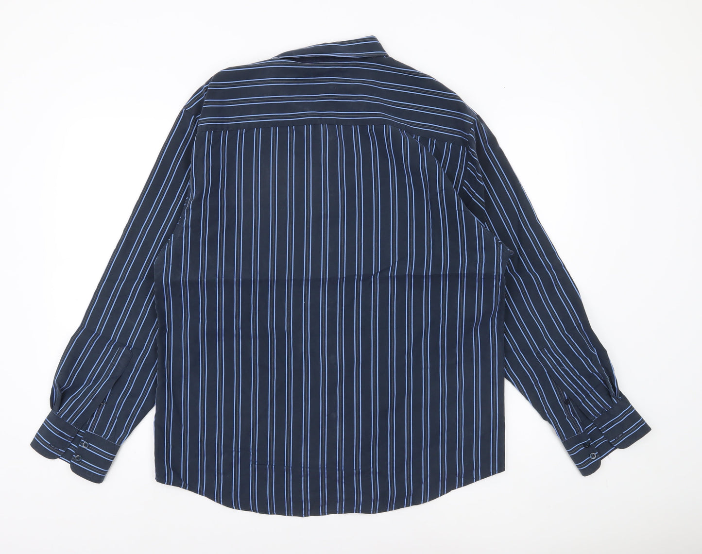 Taylor & Wright Men’s Blue Striped Button-Up Shirt Size M 38-40in