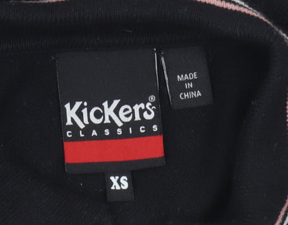 Womens UK Size XS Kickers Black Basic Polo