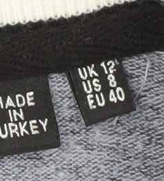 Superdry Women Blue Pullover Sweatshirt Size 12 Logo Crew Neck