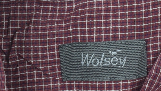 Wolsey Men’s Red XL Check Short Sleeve Button-Up Shirt