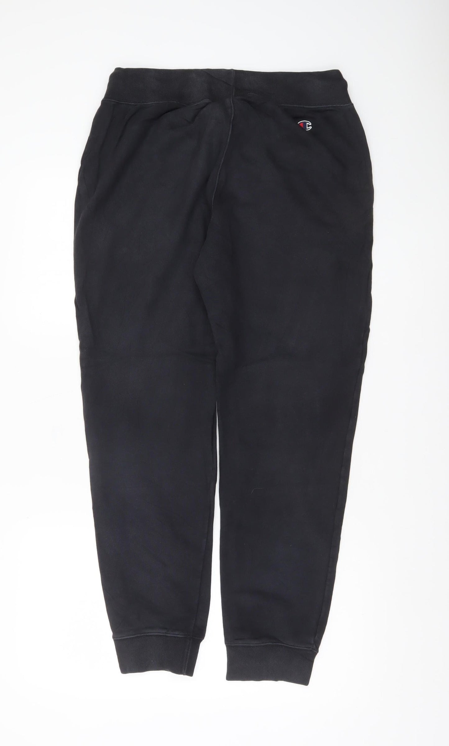Champion Men’s Black Jogger Sweatpants L Regular Fit Logo Sportswear