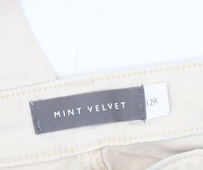 Mint Velvet Women’s Beige Slim Chino Trousers Size 12