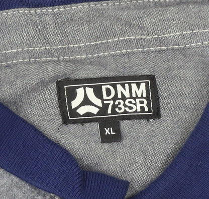 DNM 73SR Men’s Blue Chambray Cotton Short Sleeve Shirt XL