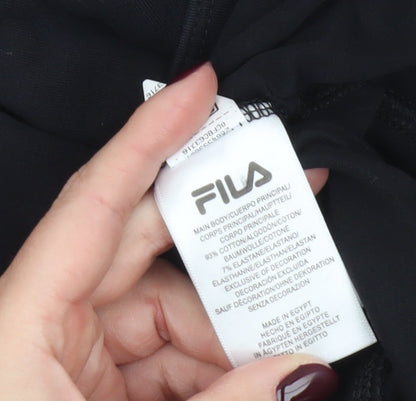 Fila Women Black L Leggings Slim Fit Stretch Activewear