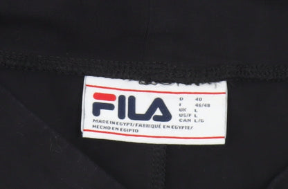 Fila Women Black L Leggings Slim Fit Stretch Activewear