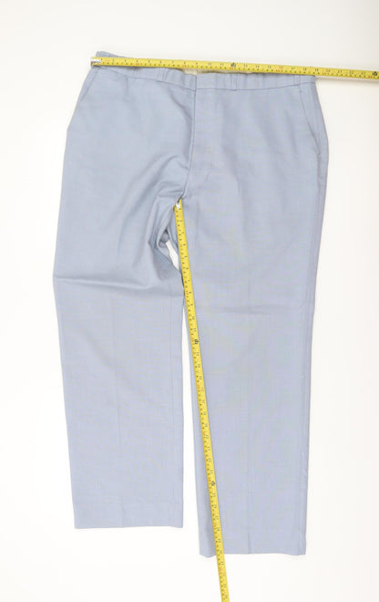 Marks and Spencer Mens Blue 40W 31L Dress Trousers Wool Blend