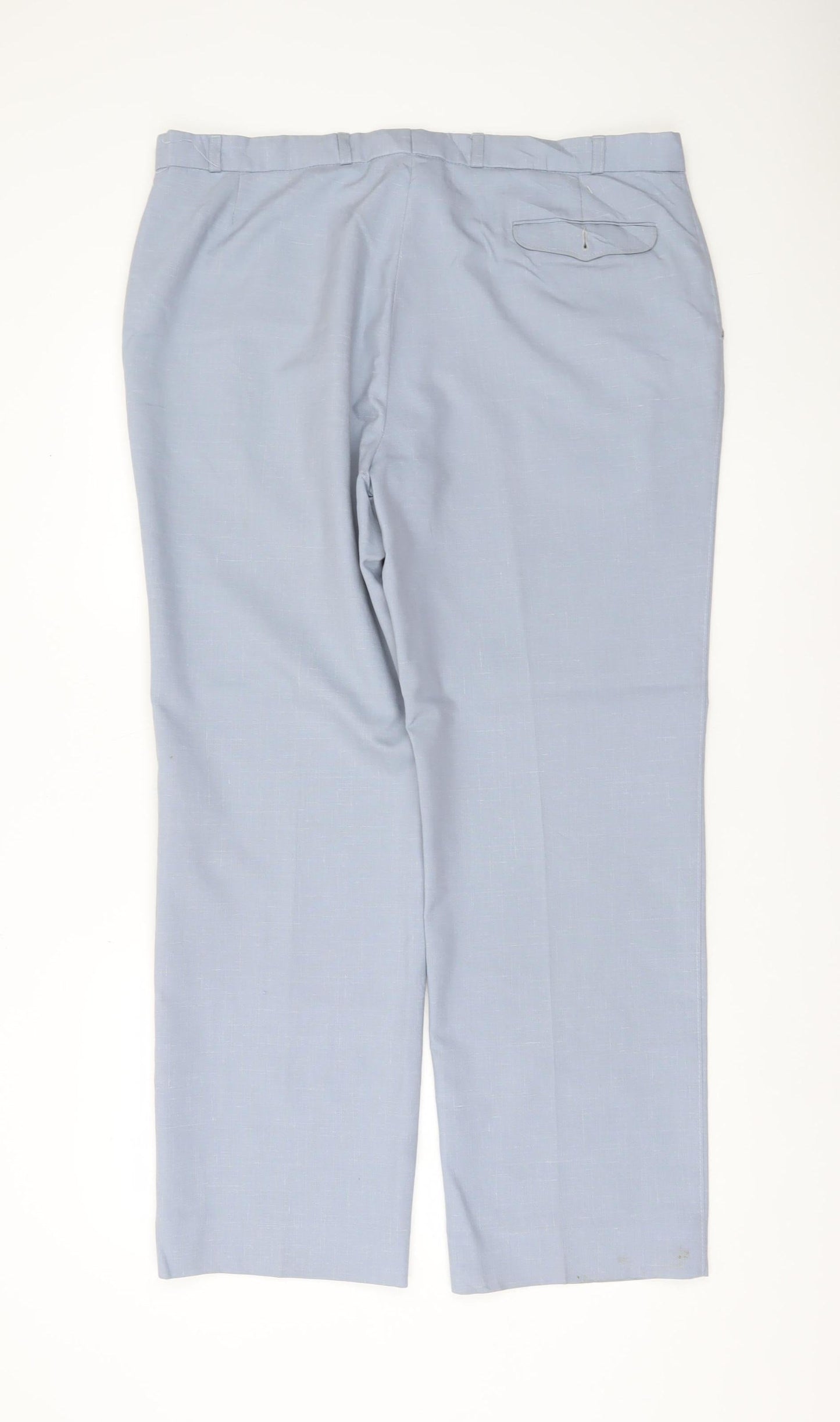Marks and Spencer Mens Blue 40W 31L Dress Trousers Wool Blend