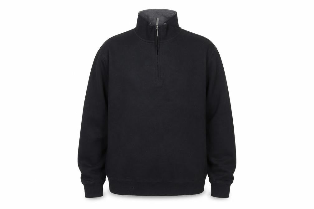 Van Heusen Men’s Black M 1/4 Zip High Neck Sweatshirt