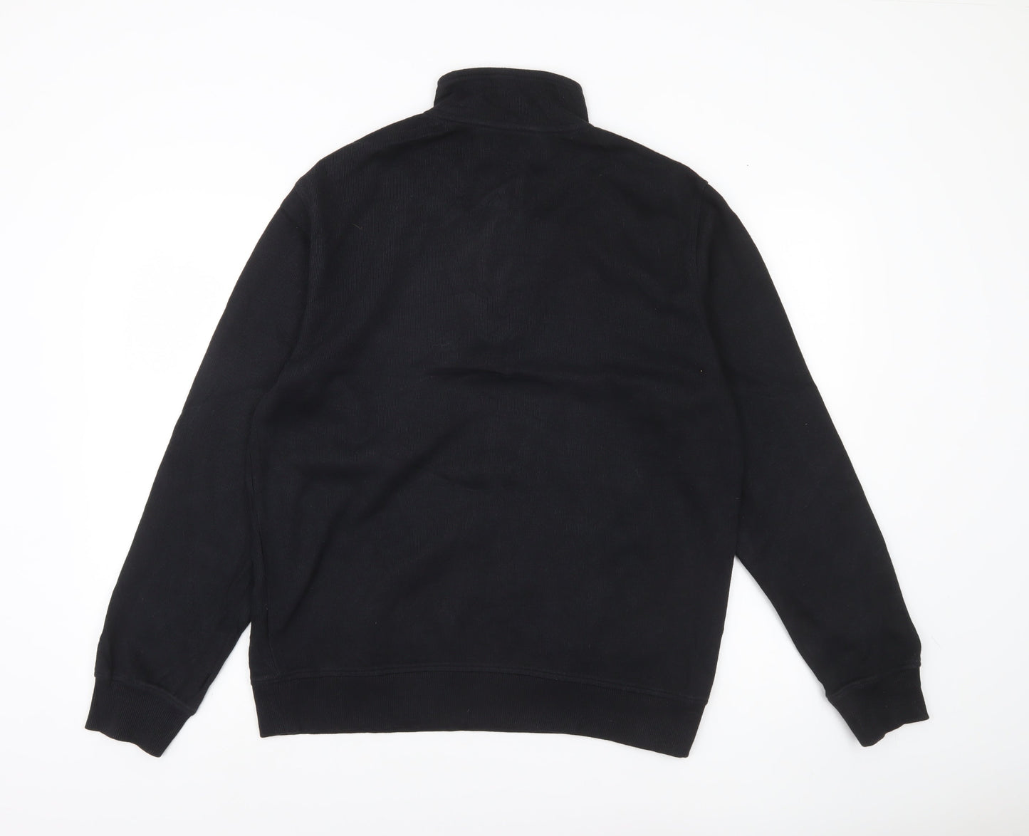 Van Heusen Men’s Black M 1/4 Zip High Neck Sweatshirt