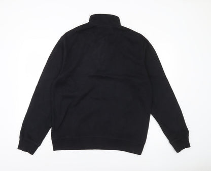 Van Heusen Men’s Black M 1/4 Zip High Neck Sweatshirt