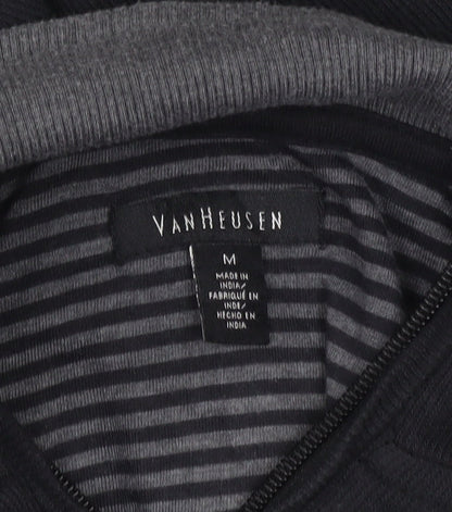 Van Heusen Men’s Black M 1/4 Zip High Neck Sweatshirt