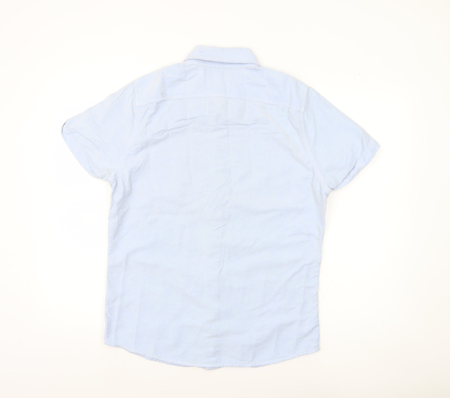 Abercrombie & Fitch Men’s Blue M Button-Down Short Sleeve Shirt