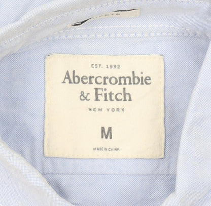 Abercrombie & Fitch Men’s Blue M Button-Down Short Sleeve Shirt
