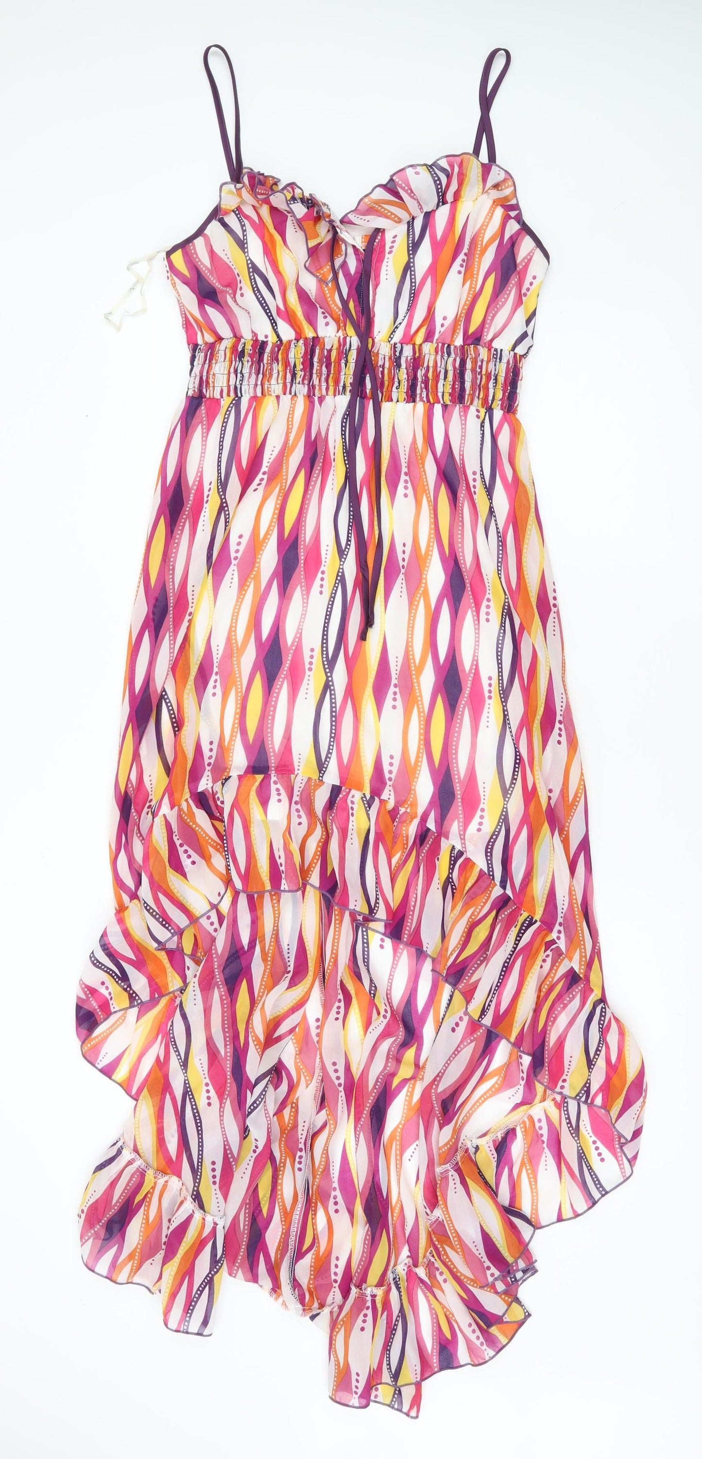 Teeze Me Women’s Multicoloured Size 8 Hi-Low Slip Dress