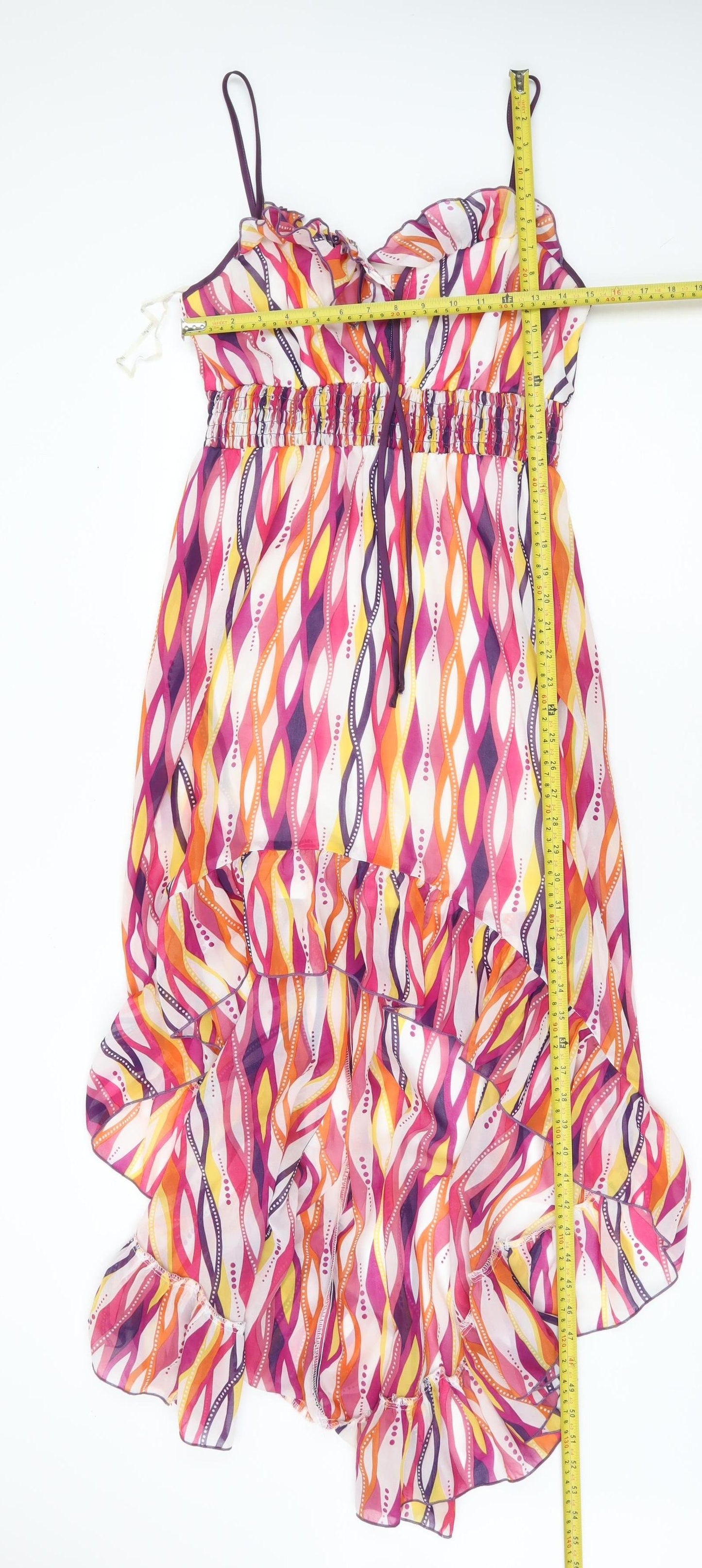 Teeze Me Women’s Multicoloured Size 8 Hi-Low Slip Dress