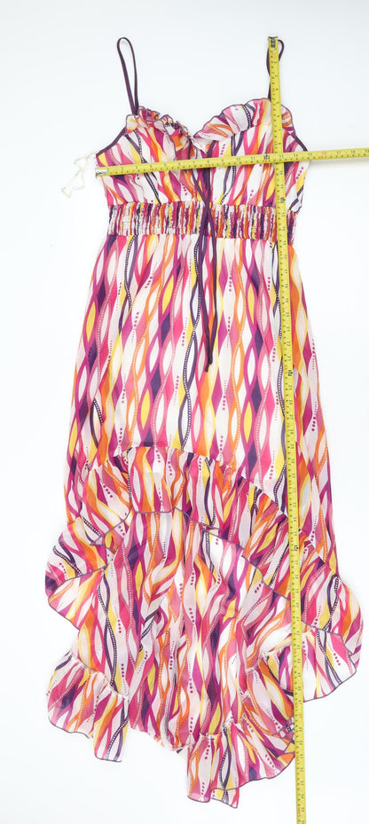 Teeze Me Women’s Multicoloured Size 8 Hi-Low Slip Dress