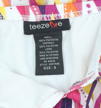 Teeze Me Women’s Multicoloured Size 8 Hi-Low Slip Dress