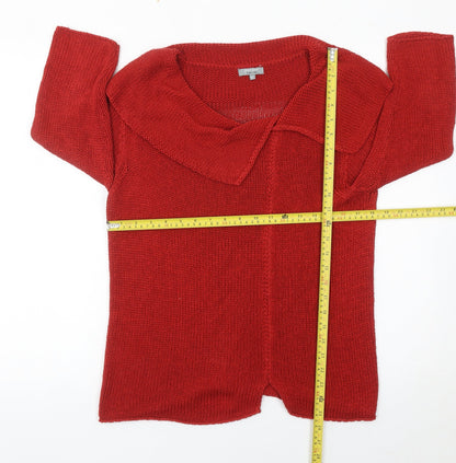 Marks and Spencer Women’s Red Cotton Knit Cardigan L
