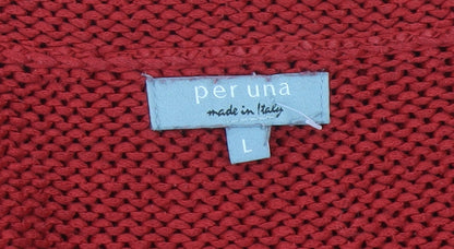 Marks and Spencer Women’s Red Cotton Knit Cardigan L