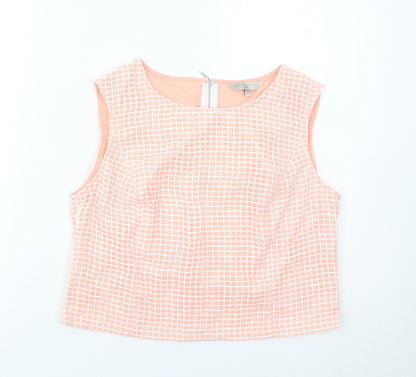 Marks and Spencer Womens Pink Petite Blouse UK 10 Sleeveless