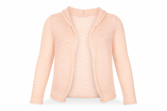 Oasis Womens Pink M Open Knit Lightweight Cardigan Long Sleeve