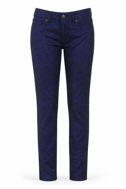 Cache Cache Women’s Blue Geometric Skinny Trousers Size 8
