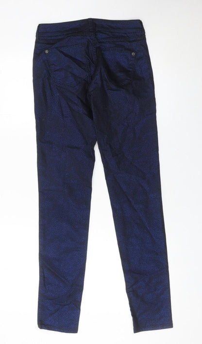 Cache Cache Women’s Blue Geometric Skinny Trousers Size 8
