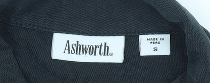 Ashworth Men’s Black Long Sleeve Golf Polo Shirt Size S