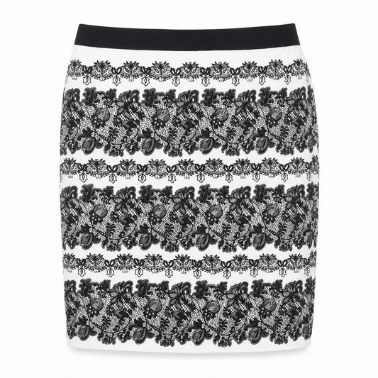 Marks and Spencer Women’s Black White Lace Pencil Skirt UK 14