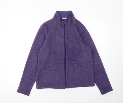 Joie de Vivre Women's Purple Fleece Jacket Size S Zip Casual