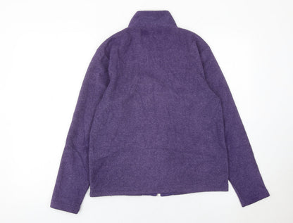 Joie de Vivre Women's Purple Fleece Jacket Size S Zip Casual