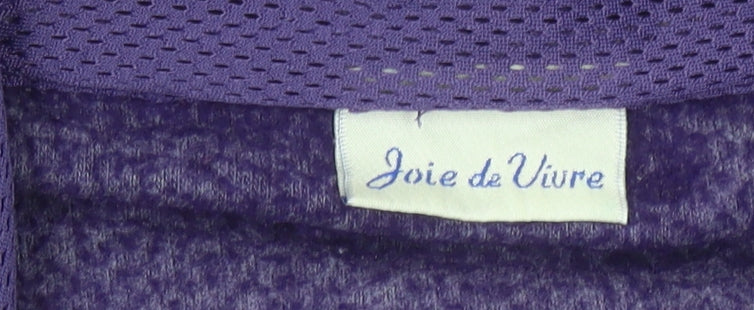 Joie de Vivre Women's Purple Fleece Jacket Size S Zip Casual