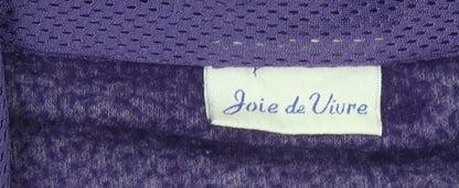 Joie de Vivre Women's Purple Fleece Jacket Size S Zip Casual