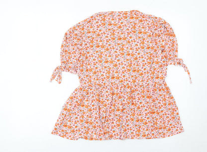 In The Style Womens Floral Tunic Blouse Size 14 Multicoloured