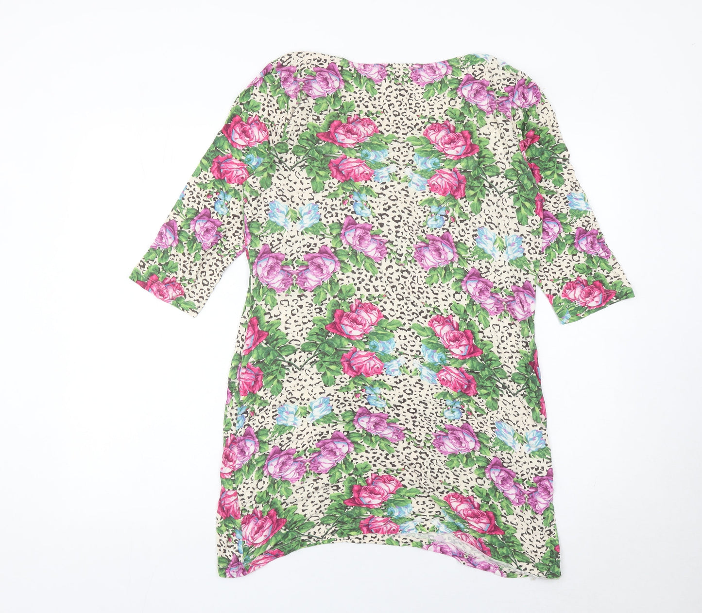 Next Women’s Multicoloured Floral Animal Print Shift Dress Size 12