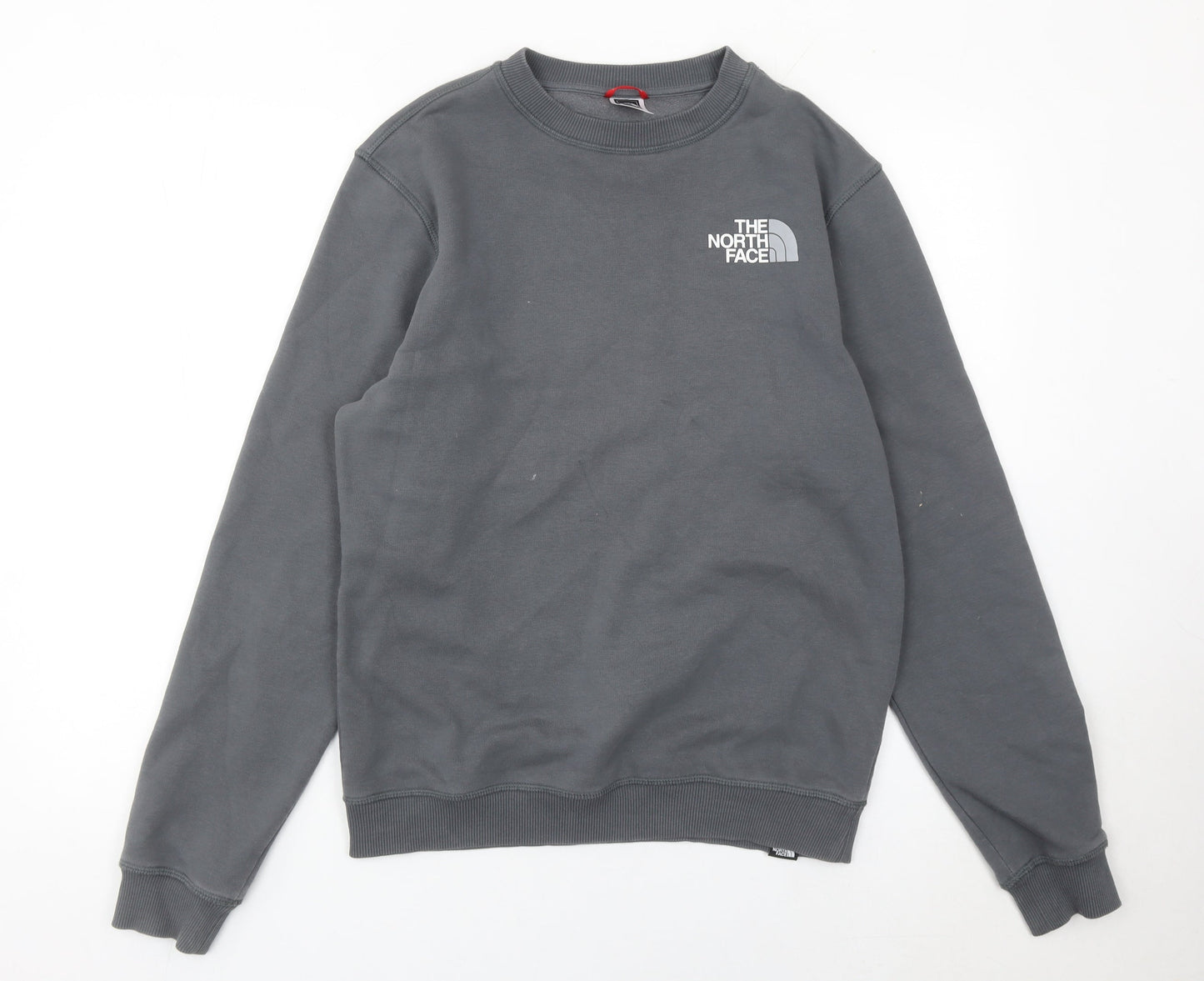 The North Face Men’s Grey Crew Neck Sweatshirt S Pullover Logo