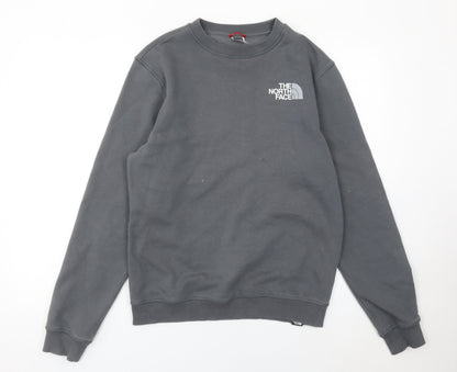 The North Face Men’s Grey Crew Neck Sweatshirt S Pullover Logo