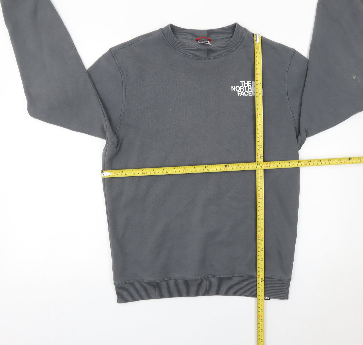 The North Face Men’s Grey Crew Neck Sweatshirt S Pullover Logo