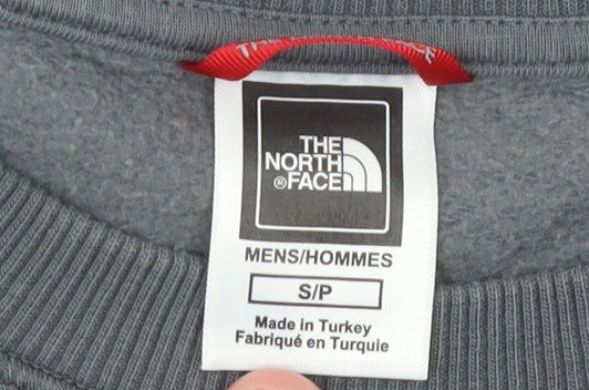 The North Face Men’s Grey Crew Neck Sweatshirt S Pullover Logo