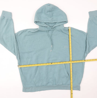 Boohoo Women Green Pullover Hoodie M Regular Fit Cotton Blend