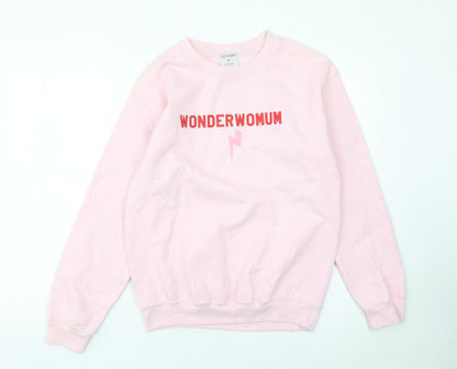 Rock On Ruby Womens Pink WonderWomum Sweatshirt M Cotton