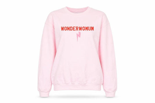 Rock On Ruby Womens Pink WonderWomum Sweatshirt M Cotton