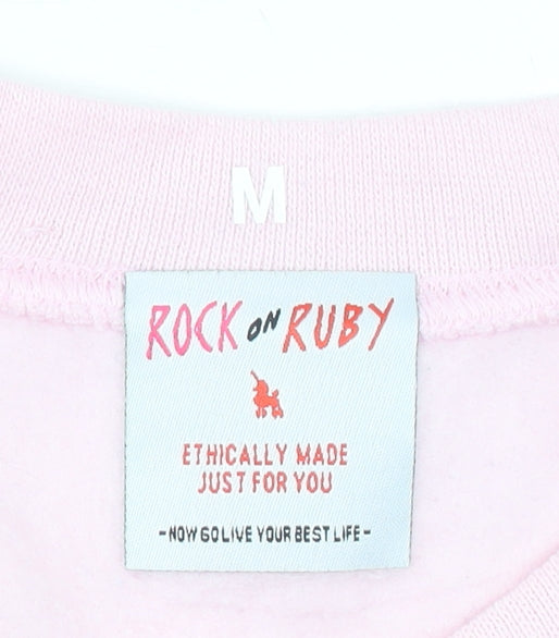 Rock On Ruby Womens Pink WonderWomum Sweatshirt M Cotton