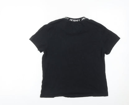 Womens UK Size S Tommy Jeans Black Basic T-Shirt