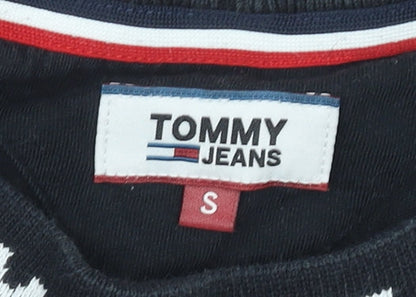Womens UK Size S Tommy Jeans Black Basic T-Shirt