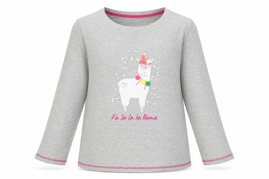 Next Womens Grey 3/4 Sleeve Cotton Christmas Llama T-Shirt Size 12