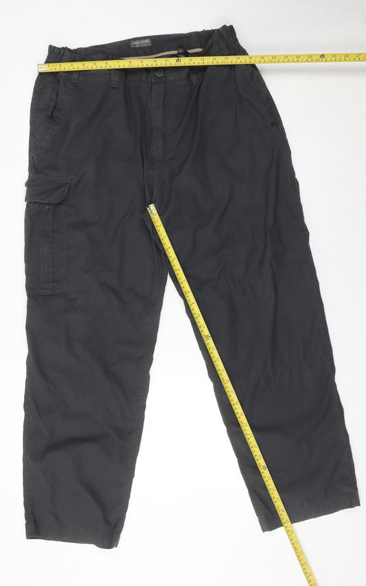 Craghoppers Men’s Black 28R Walking Trousers Polyester Cotton Hiking