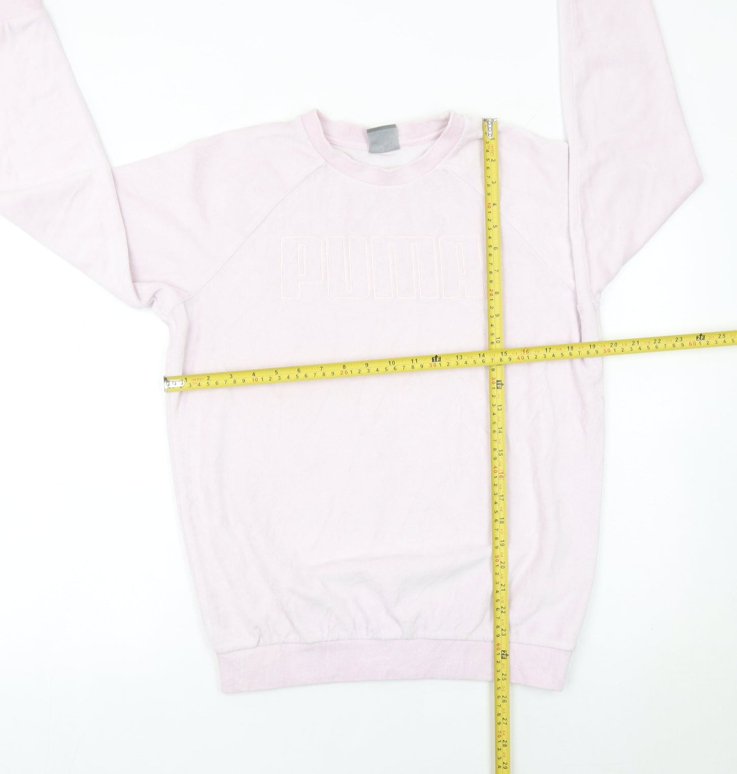 Puma Women’s Pink Size 10 Pullover Sweatshirt Long Sleeve Logo