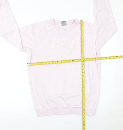 Puma Women’s Pink Size 10 Pullover Sweatshirt Long Sleeve Logo