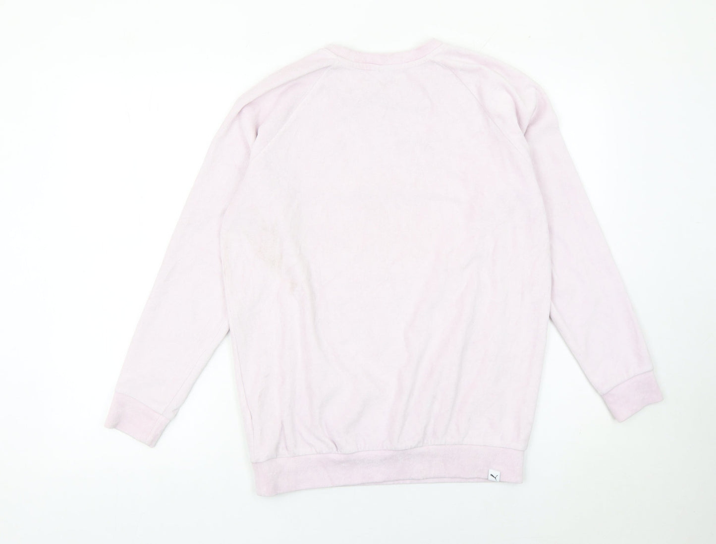 Puma Women’s Pink Size 10 Pullover Sweatshirt Long Sleeve Logo
